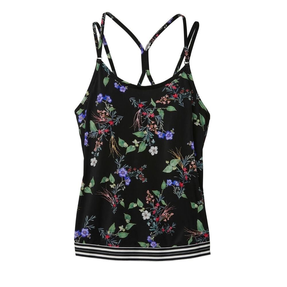 Athleta Gold Coast Floral Blousy Tankini Swim Top | 40D/DD - Picture 5 of 11